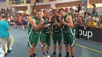 Piranski 3x3 (z leve): Anže Srebovt, Adin Kavgić, Primož Finžgar in 
Gašper Ovnik