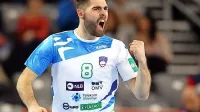Blaž Janc je bil s petimi goli najboljši strelec Slovenije na dvoboju 
z Latvijo. 
