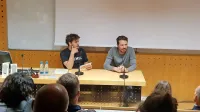 Tomaž Štolfa (na fotografiji desno) je o podjetništvu v ZDA 
spregovoril v pogovoru z Žanom Papičem. 