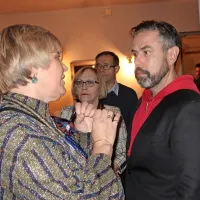 Poklepetala sta prevajalka Tina Mahkota in umetniški koordinator 
Slovenskega stalnega gledališča Trst Danijel Malalan. 