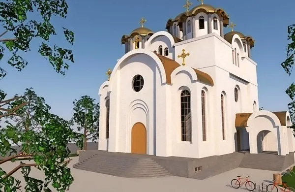 Takšna je računalniška vizualizacija bodoče pravoslavne cerkve v 
Kopru. 