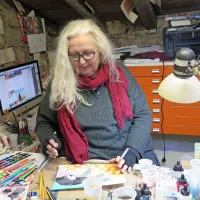 Vesna Benedetič v svojem ateljeju