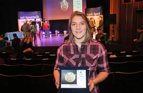 Andreja Leški s priznanjem nominiranke izbora Naš Športnik 2018.