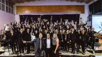 Pihalni orkester Komen po uspešnem nastopu 26. decembra
