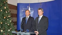 Minister Karl Erjavec (levo) in župan Igor Marentič sta včerajšnji 
sestanek ocenila kot konstruktiven, odprt in temeljit.