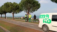 Včeraj so svetlečih  dekoracij osvobodili borovce ob sprehajalni in 
kolesarski poti med ustjem Badaševice in kopališčem v Žusterni.
