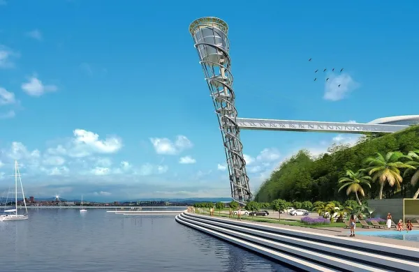 Vertikalo s panoramskimi dvigali naj bi pomaknili bliže klifu in s 
tem skrajšali po prvotnih načrtih  sto metrov dolg stekleni most.