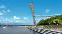 Vertikalo s panoramskimi dvigali naj bi pomaknili bliže klifu in s 
tem skrajšali po prvotnih načrtih  sto metrov dolg stekleni most.