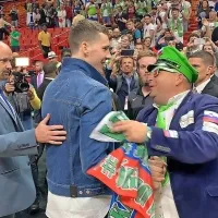 Dragićevo druženenje z navijači po tekmi.