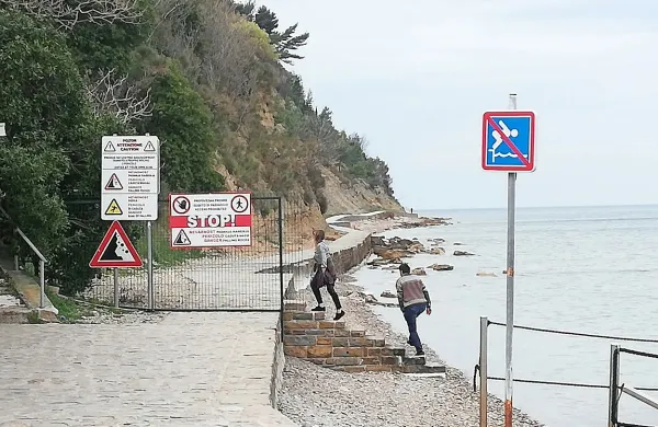 Za sanacijo klifa bodo  letos namenili zgolj 150.000 evrov.