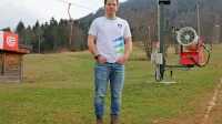 Matevž Rupnik na domačem smučišču Ski Bor.
