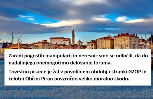 Obvestilo, s katerim so skrbniki Gibanja Portorož pojasnili, zakaj 
zapirajo javno skupino. 