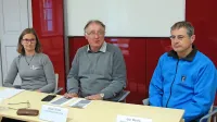 Na včerajšnji novinarski konferenci so dogodke ob visokih obletnicah iz jamarskega sveta predstavili Rosana Cerkvenik, Stojan 
Ščuka in Igor Benko. 