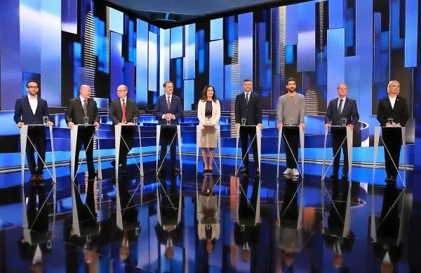 Kandidati za evropske volitve med televizijskim soočenjem