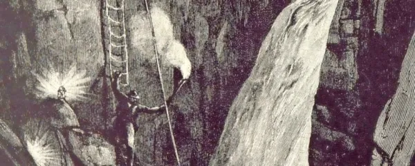 Premagovanje šestega slapu v Müllerjevi dvorani novembra 
1884.