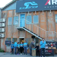 Zbrane je pred klubskimi prostori nagovoril predsednik SK Gorica 
Goran Miškulin.