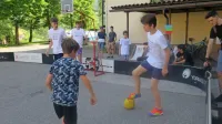 V mladinskem centru so parkirišče umaknili v prid športnemu 
igrišču. Žal samo za en dan.