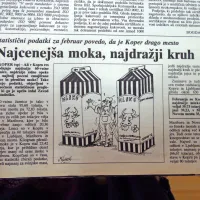 Po statističnih podatkih so Koprčani februarja 1992 pili najdražje 
mleko v Sloveniji.