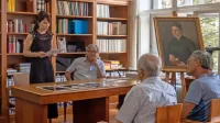 O delu in pomenu Lujize Pesjak sta govorila  literarna zgodovinarka dr. Urška Perenič in Marijan Rupert, vodja zbirke rokopisov, redkih 
in starih tiskov v NUK.  Predstavili so tudi doslej javnosti neznan portret Lujize Pesjak.   