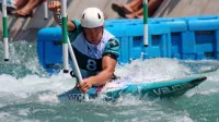 Luka Božič (Soške elektrarne)  se je na olimpijski progi izkazal s 
četrtim mestom.