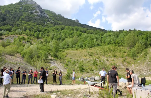 Udeleženci srečanja so si ogledali plaz Slano blato in uporabo tehnologije, ki jo razvija  C-Astral.