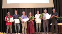 Nagrajenim komenski vinarjem sta  čestitala tudi župan Erik 
Modic in kraljica terana Tinkara Gulič.