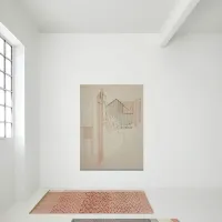 Preproga je lahko tudi stenska tapiserija. Del kolekcije Backstich.