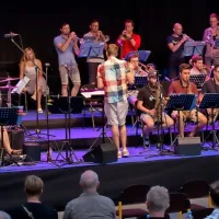 Big band Šentjur je v soboto uspešno izpeljal svoj nastop, nekoliko zatem pa je neurje prekinilo program. 