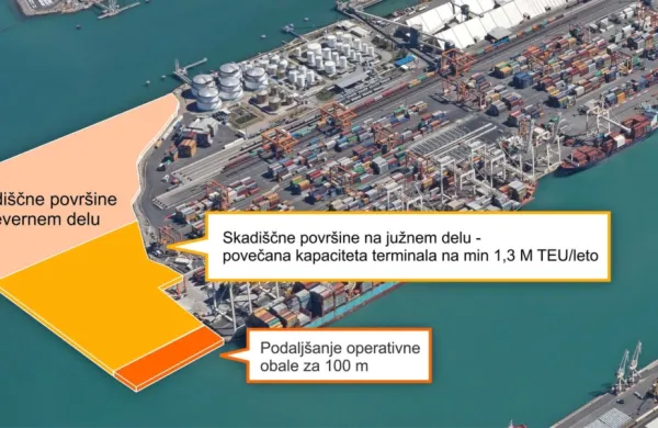 Najprej bodo zgradili 100 metrov dodatne operativne obale za 
privez ladij, potem pa še skladiščne površine za kontejnerje, 
skupaj na 31.000 kvadratnih metrih. 