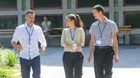 Med predavatelji na kongresu so bili  (z leve): Matej Bombač, 
Milena Mirković in vodja ter organizator kongresa Benjamin 
Marjanovič.   