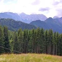 Pastirkovo nad Logarsko dolino ponuja veličasten razgled na  
Kamniške Alpe.