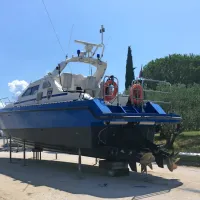 P-66 v lucijski marini čaka na odločitev o tem, kako naprej. 