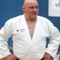 Marjan Fabjan - Fabi-san, desno v belem kimonu