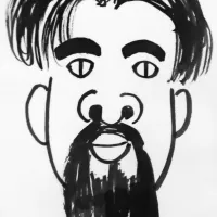 V Zlobčevi rojstni hiši je razobešena tudi karikatura, ki jo je narisal 
Božo Kos. 