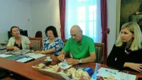 Jubilejno izvedbo Kogojevih dni so predstavili (z leve) Tatjana 
Pregl Kobe, Ljudmila Zimic, Peter Blažej in  Tina Gerbec. 

