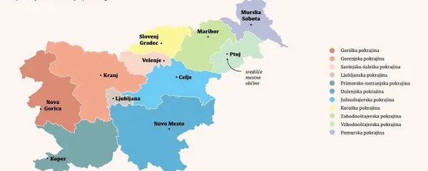 Primorska bi bila razdeljena na dve pokrajini