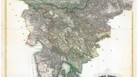 Zemljovid Slovenske dežele in pokrajin Petra Kozlerja iz sredine 
19. stoletja. 