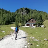 Šele zadnji dan, med vzponom na Svete Višarje, je bilo na poti 
nekaj pohodnikov enodnevnikov.