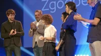 Zmagovita ekipa FSF z ministrom za kulturo Zoranom Pozničem