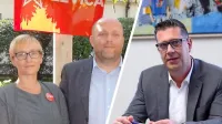  Po nizu obtožb iz javnega pisma koprskega odbora Levice (na 
fotografiji sta podžupanja Maja Tašner Vatovec in bivši kandidat za 
župana Alan Medveš) in ostrih odgovorih župana Aleša Bržana je 
njegovega sodelovanja s stranko, ki ga je podprla na lokalnih 
volitvah, najverjetneje konec.