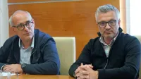 Na podžupanskem mestu bo Sebastjana Komela (desno) zamenjal 
strankarski kolega Sašo Kogovšek (levo), sicer tudi predsednik 
novogoriške SD in mestni svetnik.