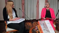 Suzana Todorović (desno) med pogovorom z Martino Vocci.