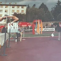 Najboljši skok Lidije Kristančič na novogoriškem stadionu, dosežen leta 1983 (191 cm). Letos je  to višino zmogla le ena 
Slovenka.	