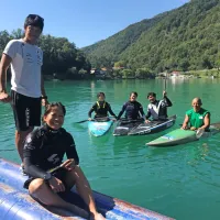 Japonska reprezentanca na Mostu na Soči.