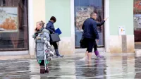 Današnji prizor iz poplavljenega Pirana