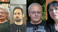 Z leve: Svetlana Slapšak, Erik Valenčič, Matej Šurc in Svetlana 
Makarovič 