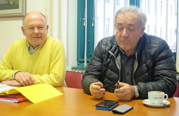 Poslanec Samo Bevk in svetnik Bojan Režun