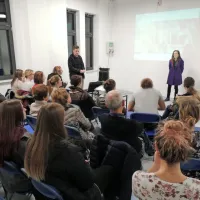Eden od zelo dobro obiskanih dogodkov je bila tudi projekcija 
študentskega dokumentarnega filma Prosti čas nekoč, ki je nastal 
v sklopu koprske Pedagoške fakultete. 