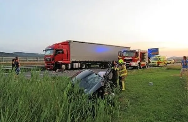 Kljub grozljivemu prizoru je rektor novogoriške univerze utrpel le 
lažje poškodbe.