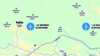 Vetrnice bi bile od Volč oddaljene približno 600 metrov, od Gradca 
1,4 kilometra, od Kala 1,5 kilometra, od Pivke 1,6 kilometra.